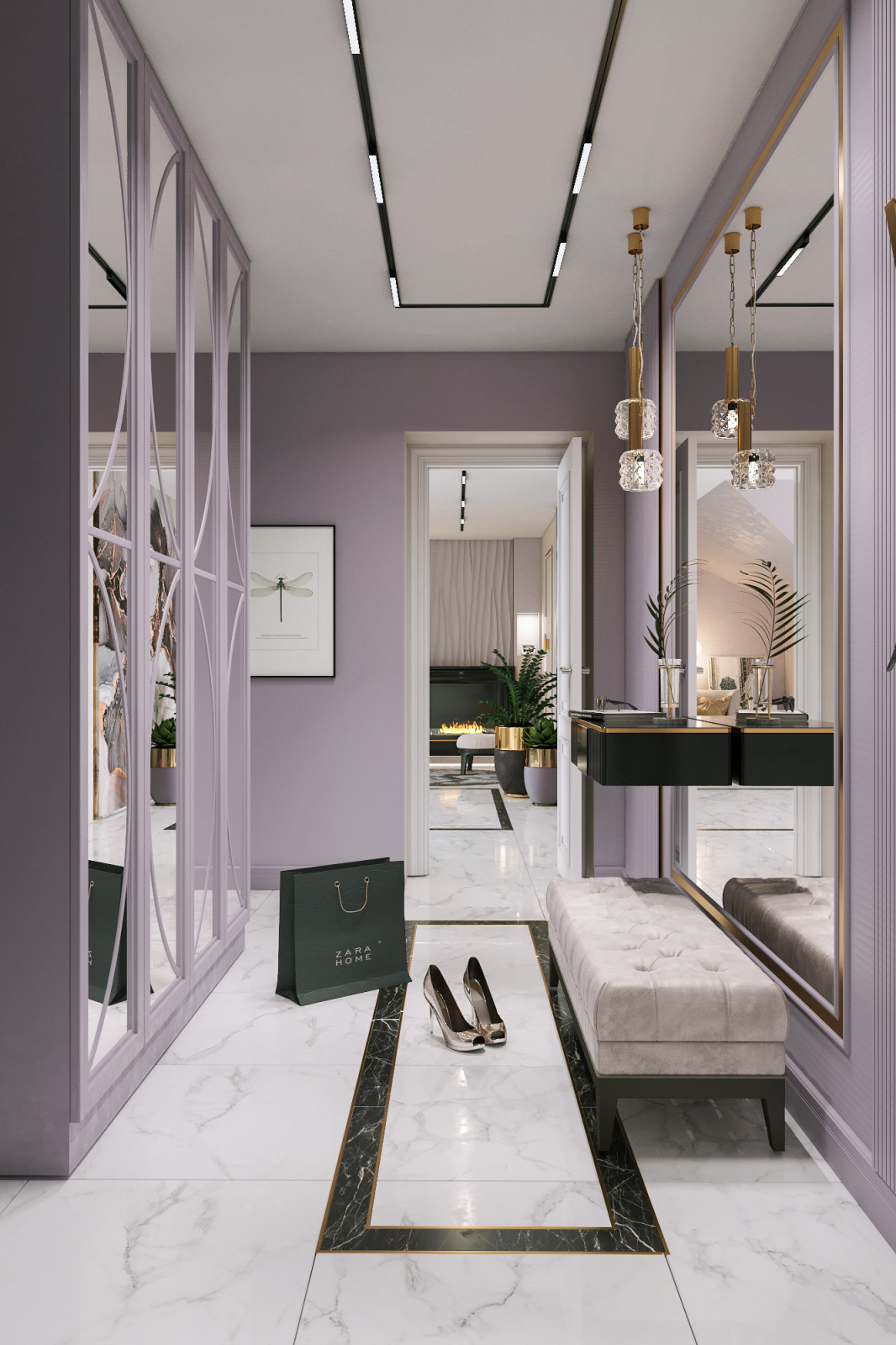 Дизайн-проект Мансарда, Неоклассика