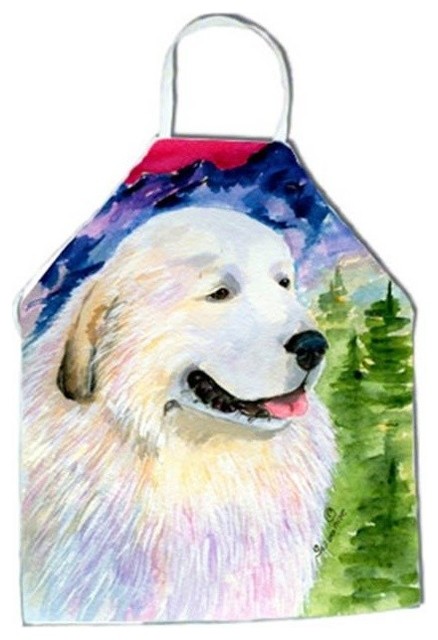 Great Pyrenees Apron Polyester Cloth Adult Bib Styled Washable Kitchen Apron