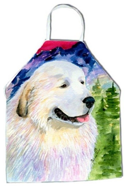 Great Pyrenees Apron Polyester Cloth Adult Bib Styled Washable Kitchen Apron