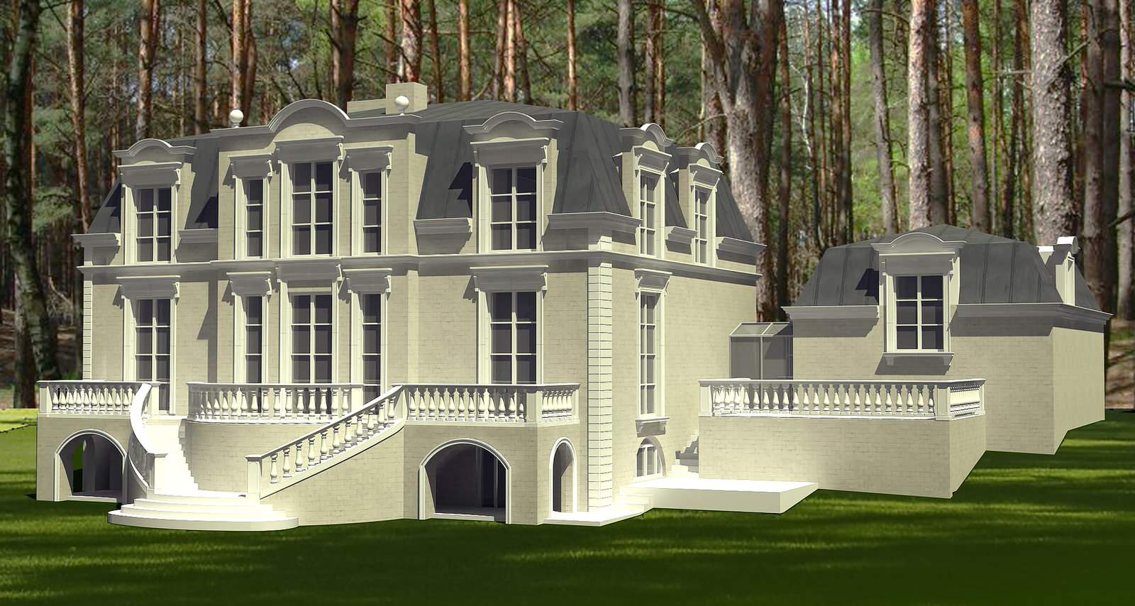 Загородный дом в подмосковье - фасад