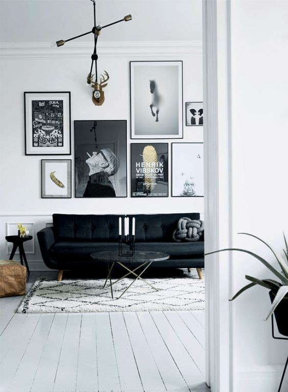 Фотография в интерьере / Черно-белые фотографии и скандинавский стиль