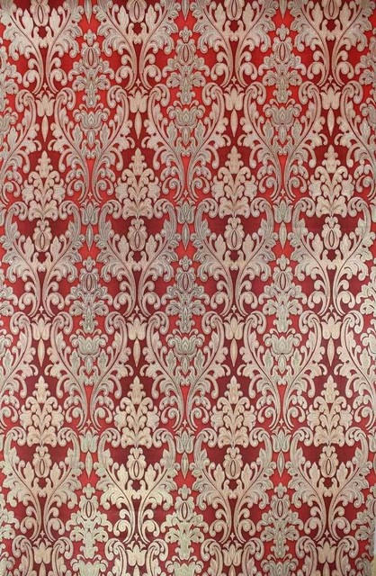 Victorian Maroon Red gold metallic textured Wallpaper rolls faux fabric textures 
