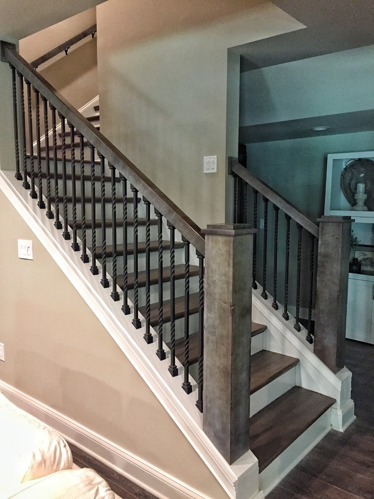 Staircase - rustic staircase idea in Atlanta