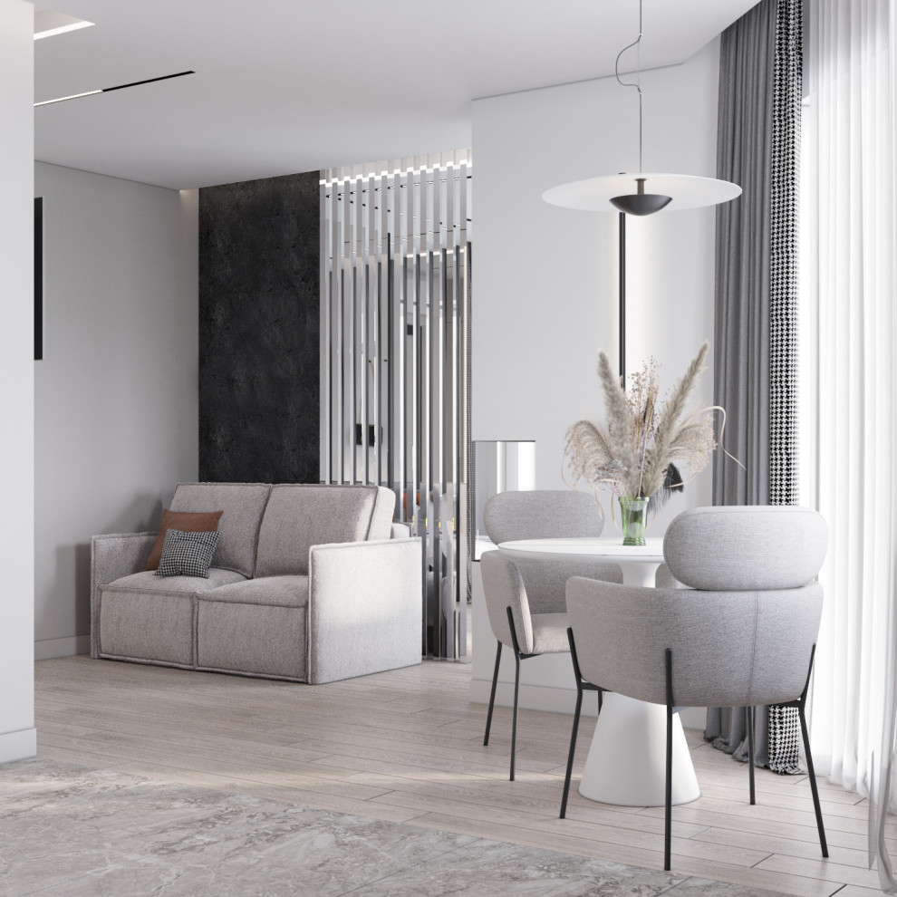 Дизайн  интерьера студии ЖК Аквамарин