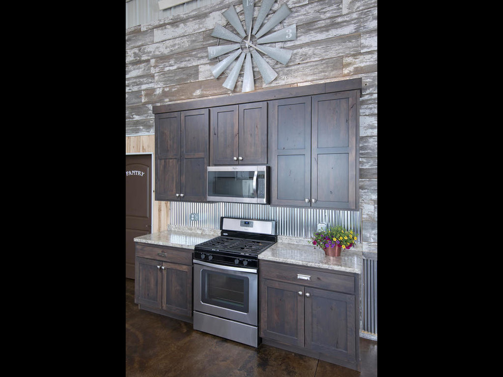 Example of a mountain style kitchen design in Minneapolis