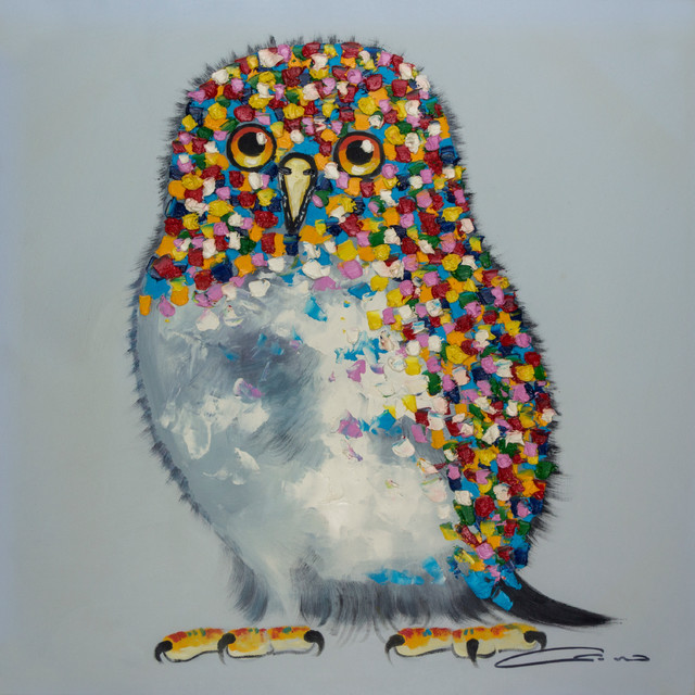 Bird Multicolor Wall Art, 24"x24"