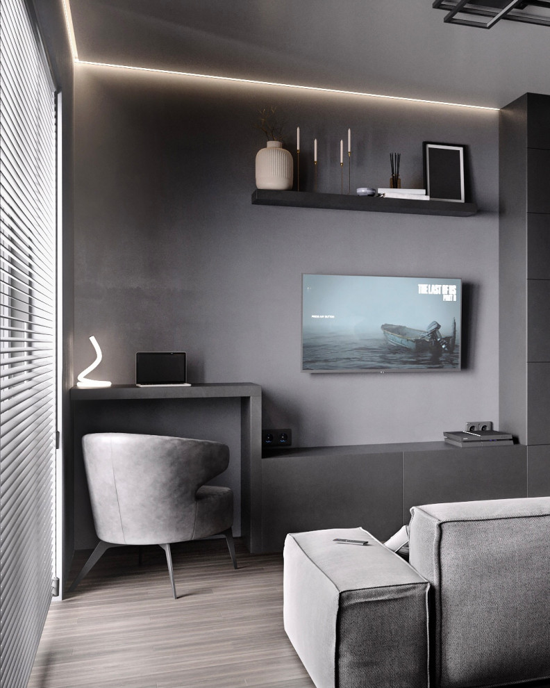 Строгая и стильная квартира с неоновым акцентом