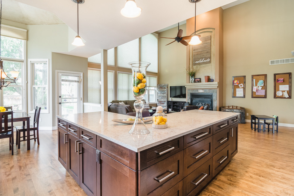 Transitional kitchen photo in Denver