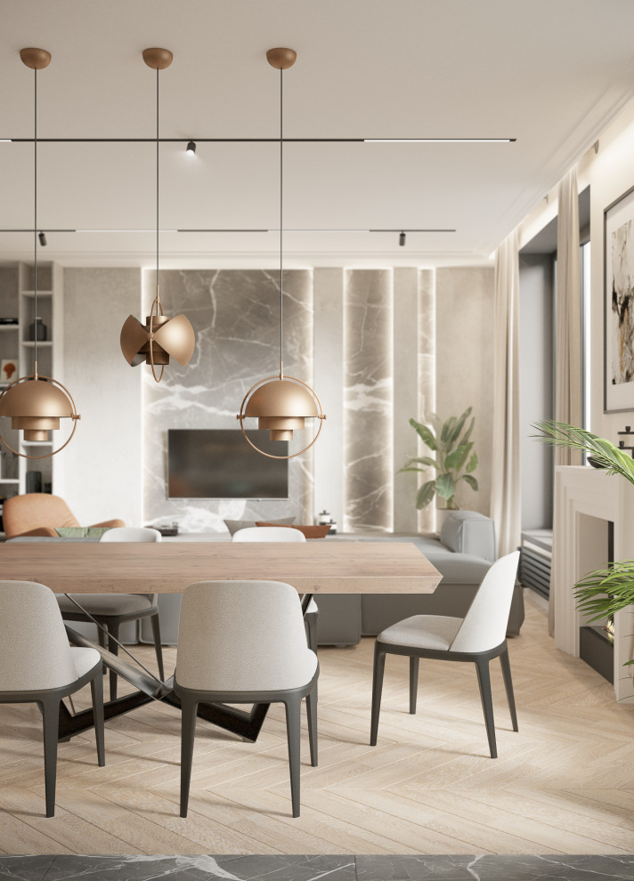 Современная кухня-гостиная