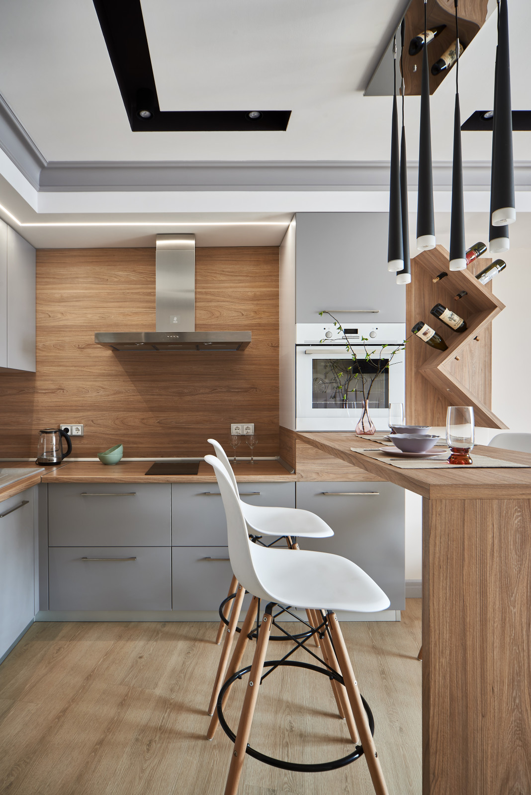 Интерьер квартиры для семьи с двумя детьми.