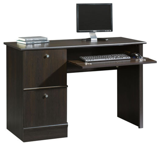 Sauder Select Computer Desk with Keyboard Tray in Cinnamon Cherry