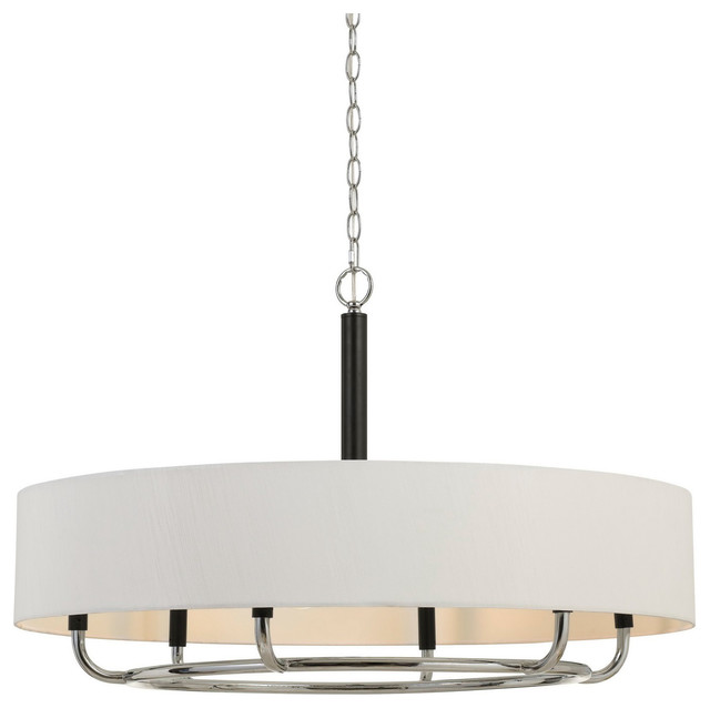60W Alava Metal Chandelier With Fabric Shade
