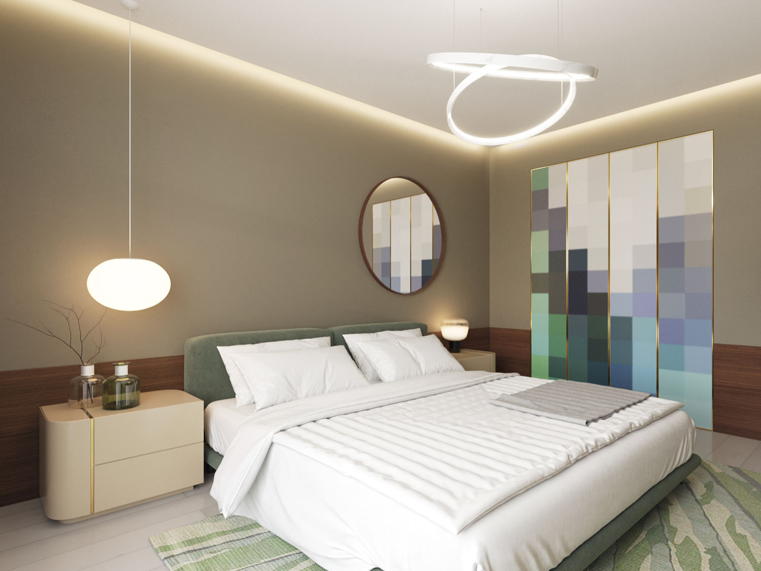 Мастер-спальня в итальянском минимализме