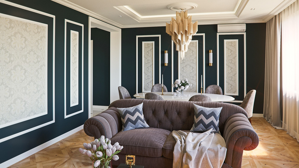 Двухэтажная квартира в стиле Яркая классика 340 м2