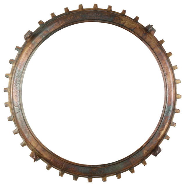 Neston Iii Wall Mirrors Copper And Cobalt Blue With Vintage Brass
