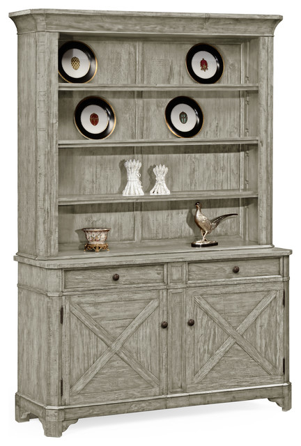 Rustic Grey Dresser Farmhouse China Cabinets And Hutches By Jonathan Charles Fine Furniture Houzz