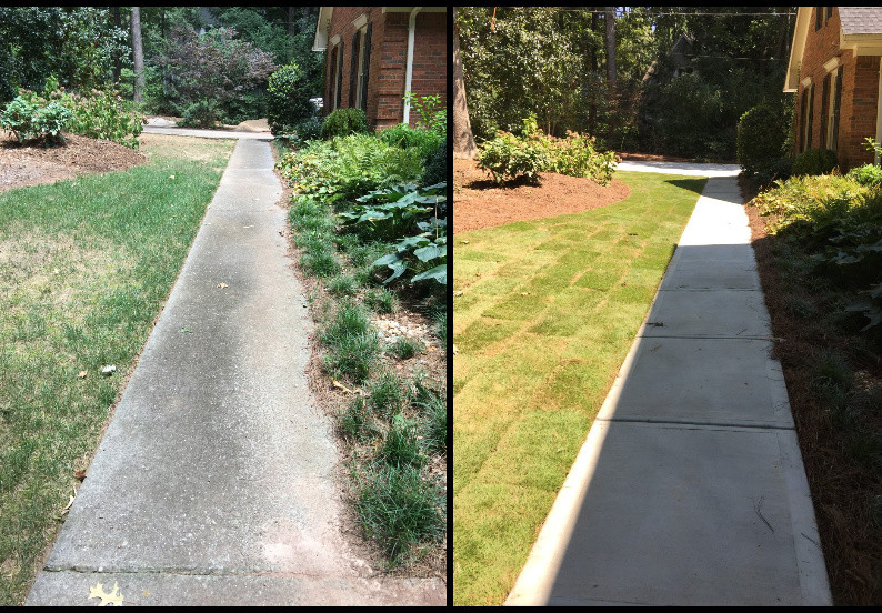 Concrete Driveway, Concrete Walk, Concrete Pad, Modular Concrete Block Wall, Sod