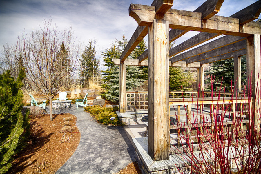 Patio - transitional patio idea in Calgary