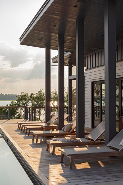 Stono River moderno-terraza-y-balcon