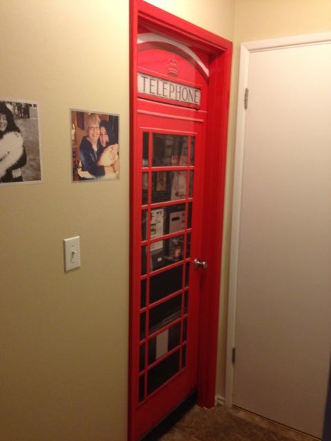 British telephone booth door wrap