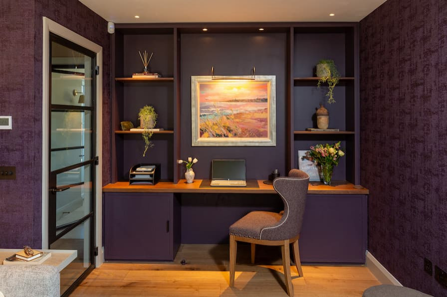 Modern home office in Devon.