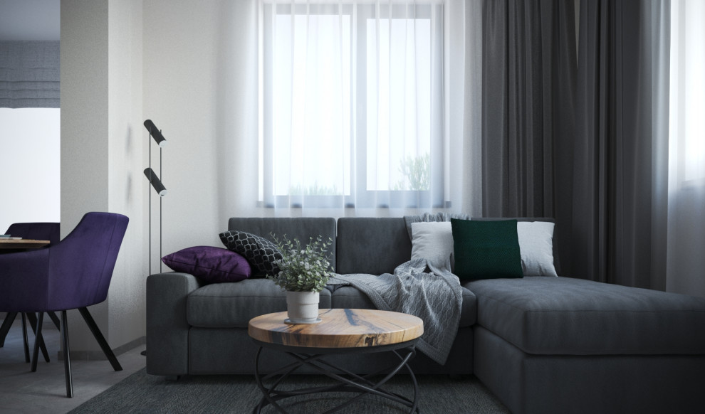 Дом 120 кв.м. _ Гостиная_Современный стиль