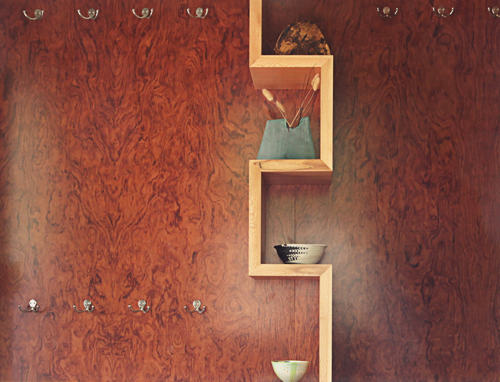Inspiration for a small modern mudroom remodel