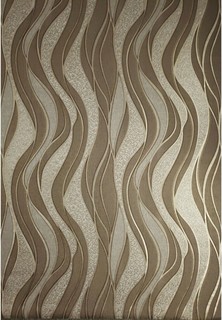 Modern Wave lines beige Ivory Gold Metallic damask Wallpaper rolls wallcoverings 