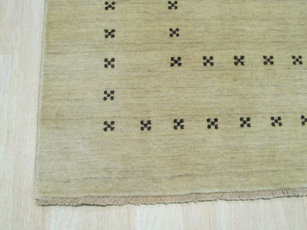 Beige Transitional Solid Lori Baft Area Rug