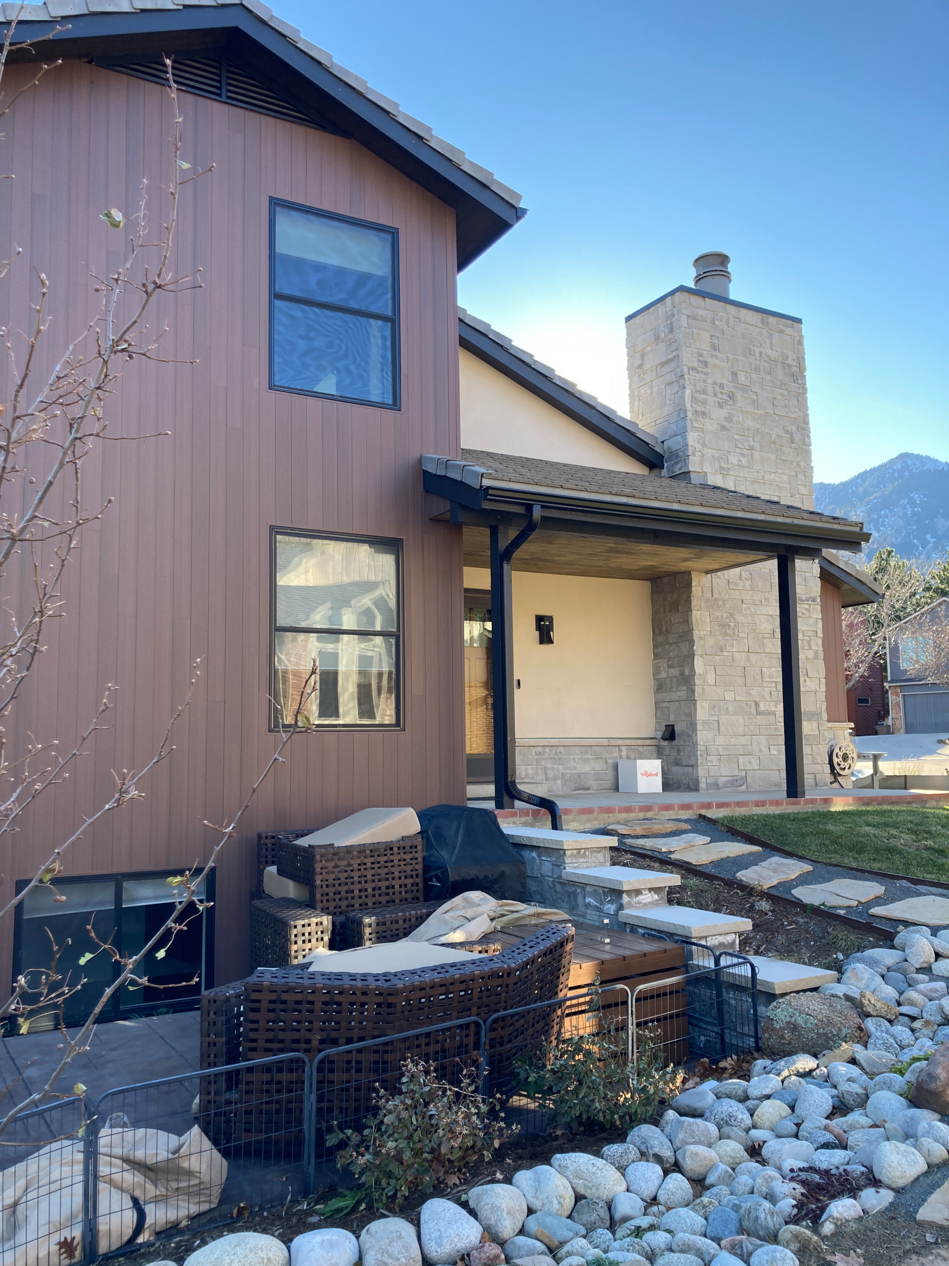 Modern Mixed Material Boulder