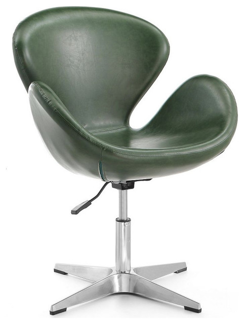 Raspberry Rounded Chairs Manhattan Comfort Raspberry Wool Blend Adjustable Swivel Chair, Set of ...