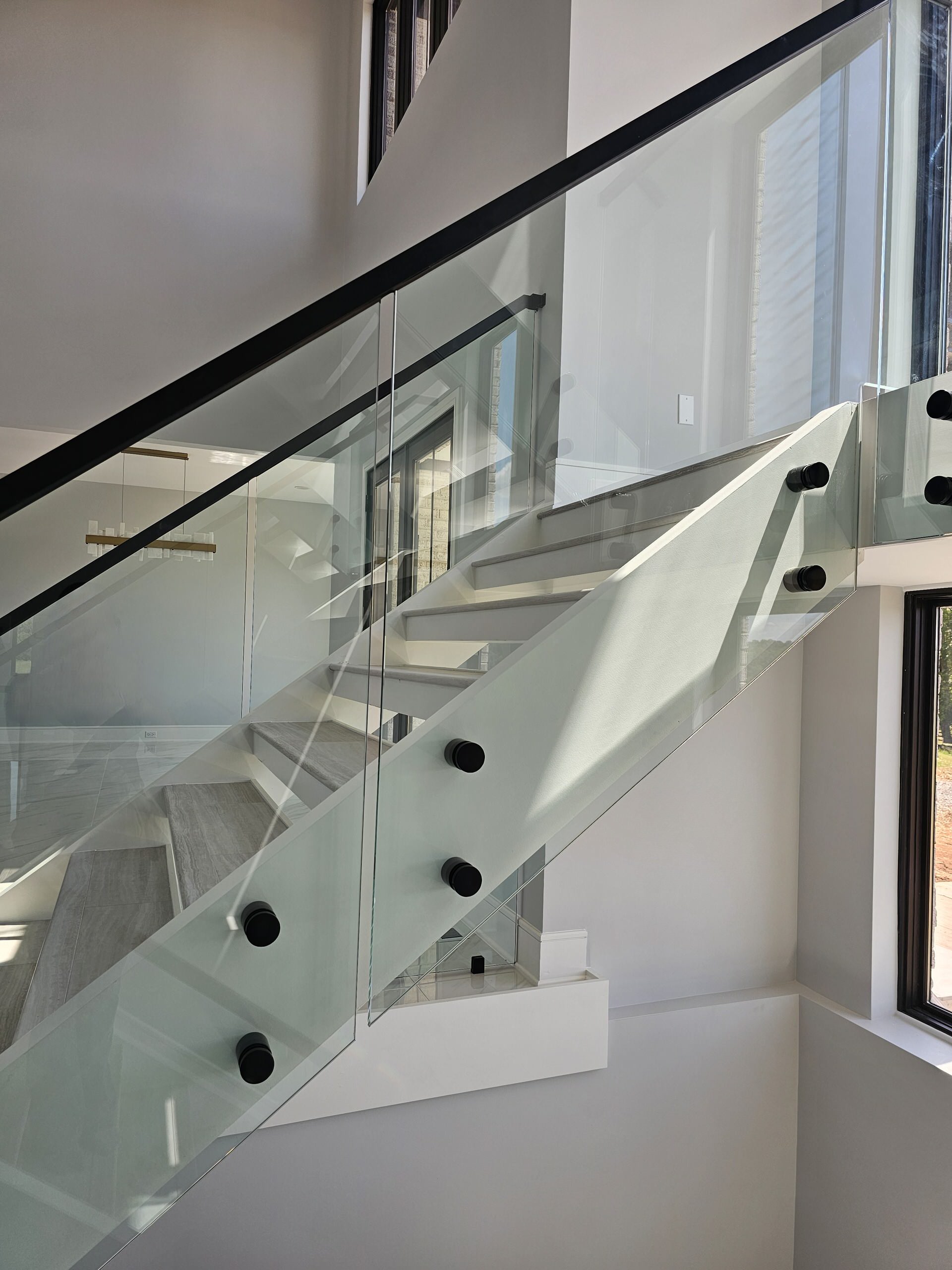 125_Modern Open Rise Stair with Glass Balustrade, Aldie, VA 20105
