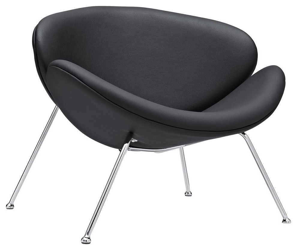 Slice Chair - Italian Leather, Black