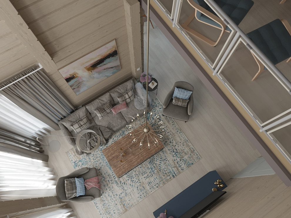 Двухэтажный деревянный дом