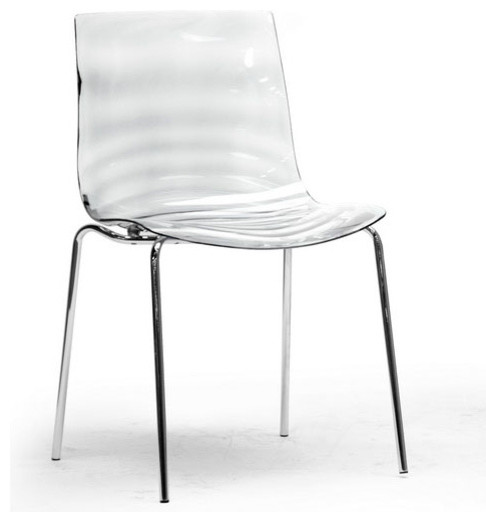 Marisse Clear Plastic Modern Dining Chair - Set of 2