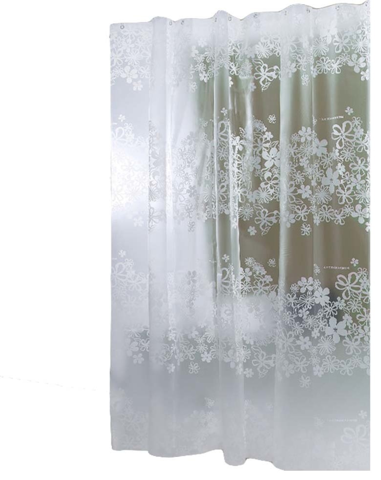 Transparent Shower Curtain Modern Design Peva 180x180cm
