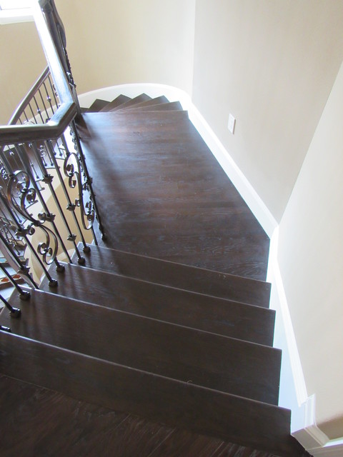 Curved Stair Project. Wallingford Res mediterraneen-escalier