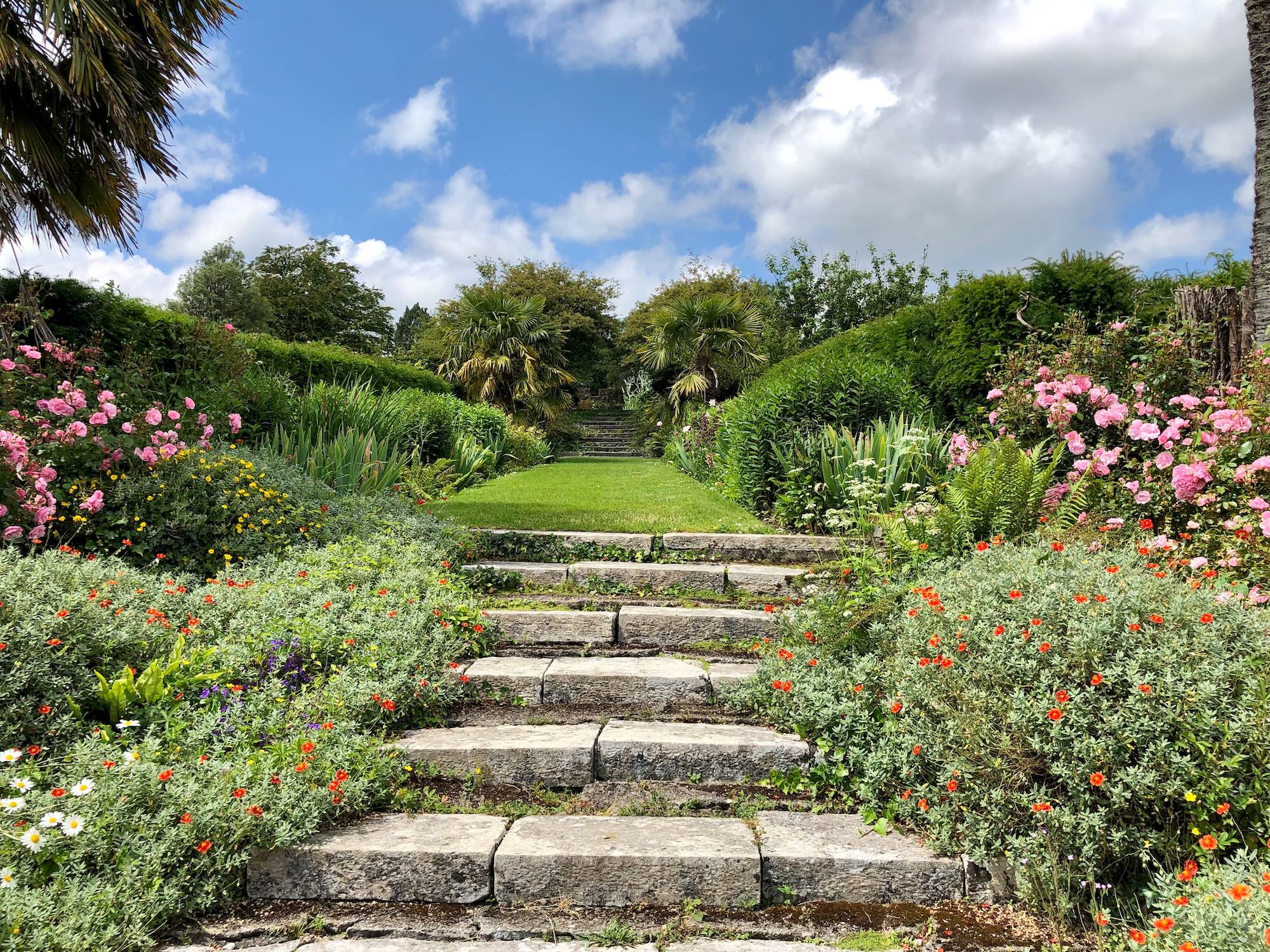 Castle garden in Ireland