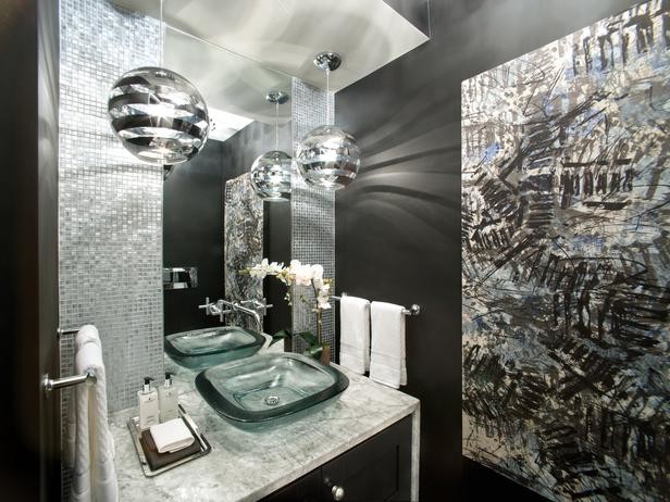 Inspiration for a powder room in Boston.