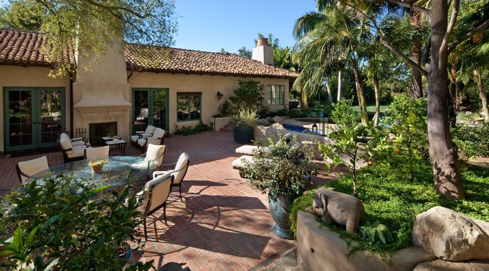 Tuscan home design photo in Santa Barbara