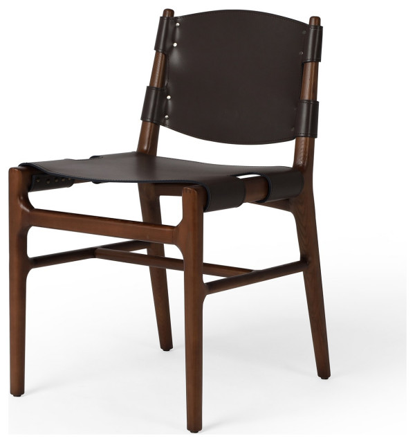 Joan Dining Chair Espresso Leather Dining Chairs By Four Hands Houzz 2012