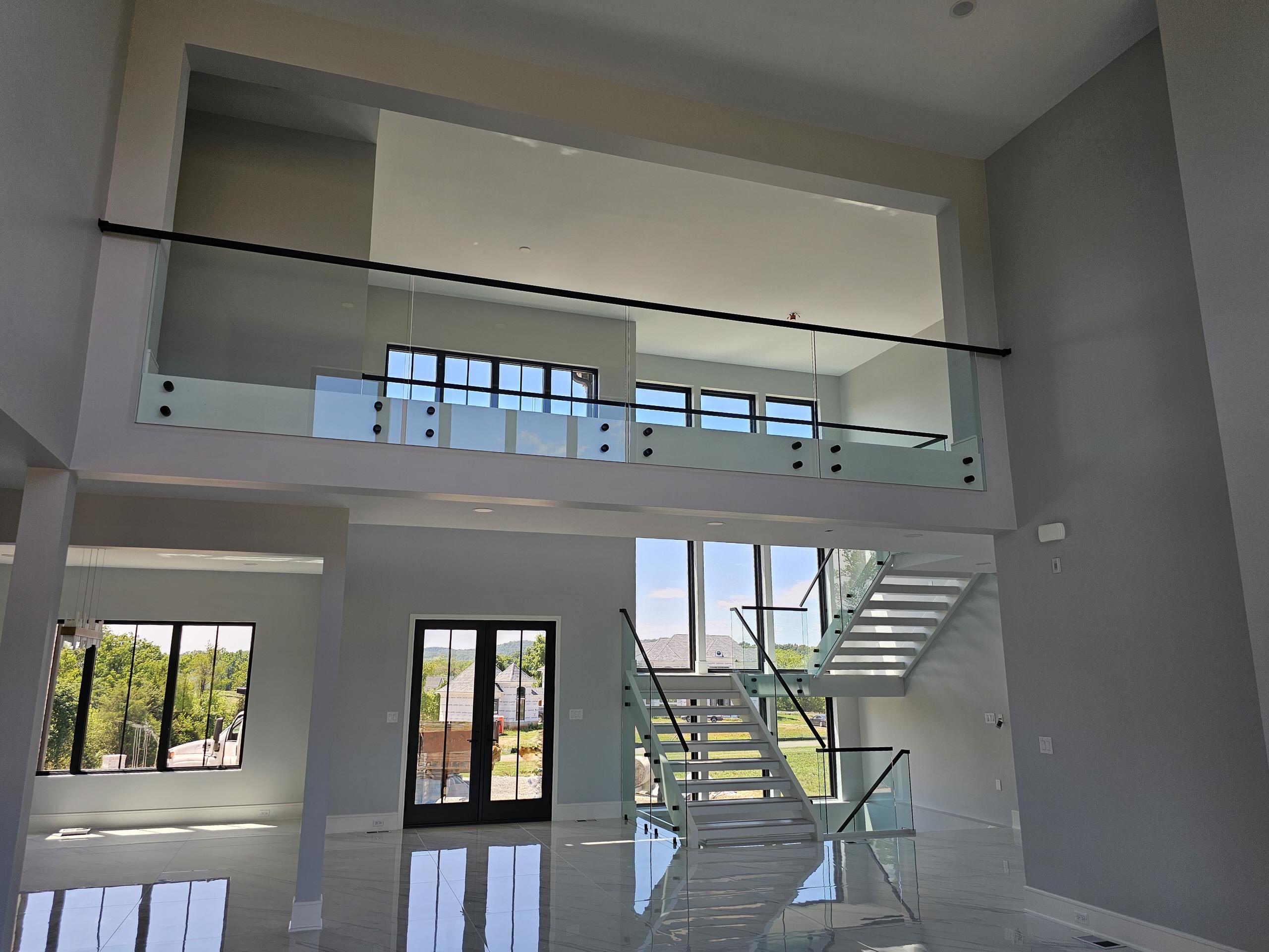 125_Modern Open Rise Stair with Glass Balustrade, Aldie, VA 20105