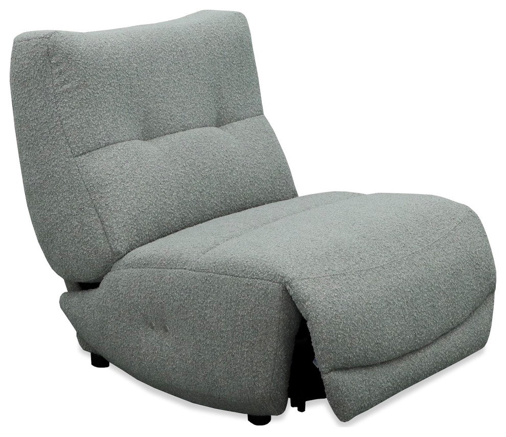Divani Casa Basil Modern Grey Fabric Small Electric Recliner Chair