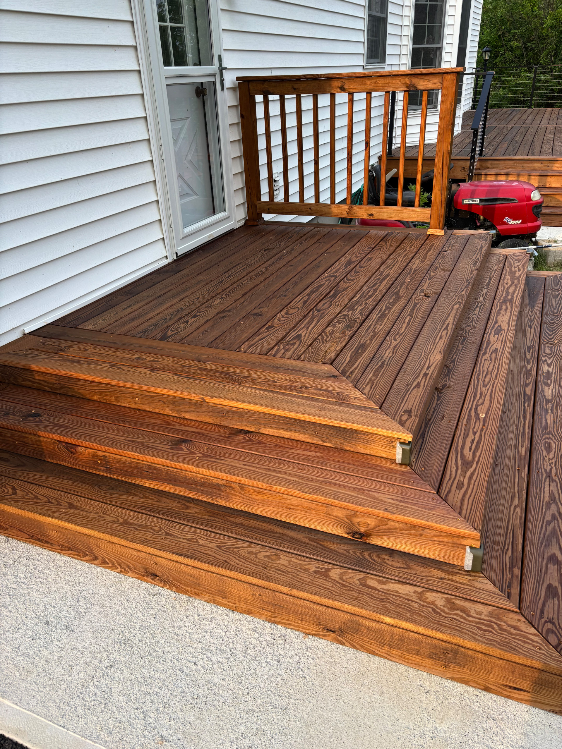 Pressure Treated Wood  Deck with Cable Rail System