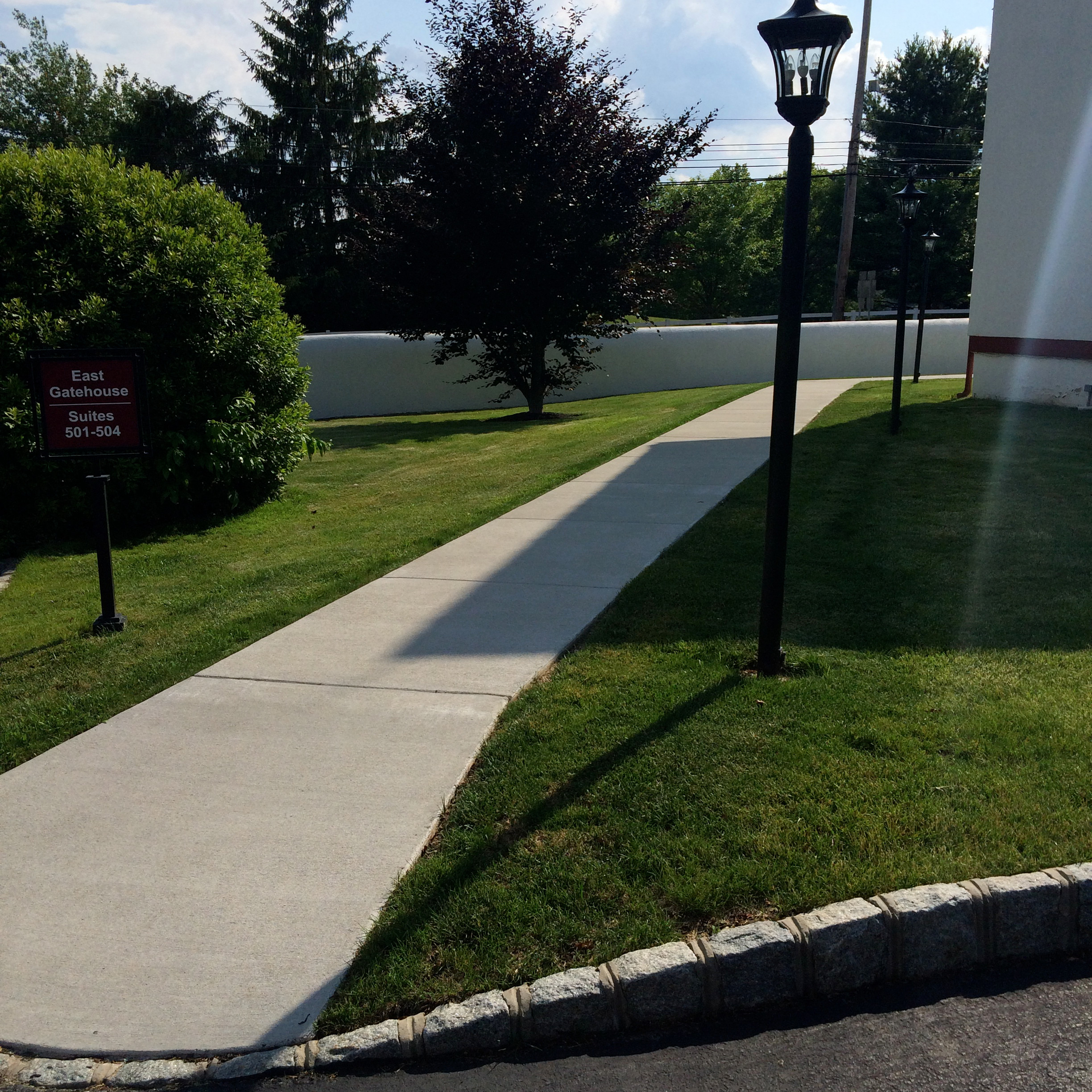 Normandy Farms- Blue Bell- Concrete Walkway /Granite Cobble curb