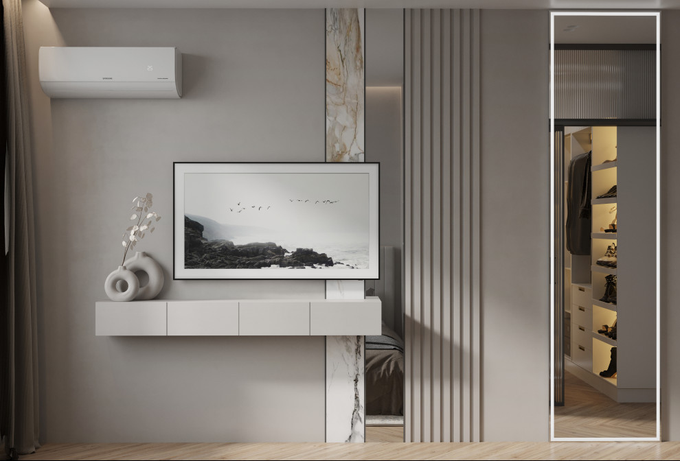 Современный интерьер квартиры 54 м² для молодой пары