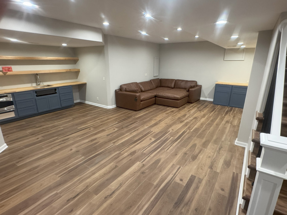 Basement Family Room and Bar