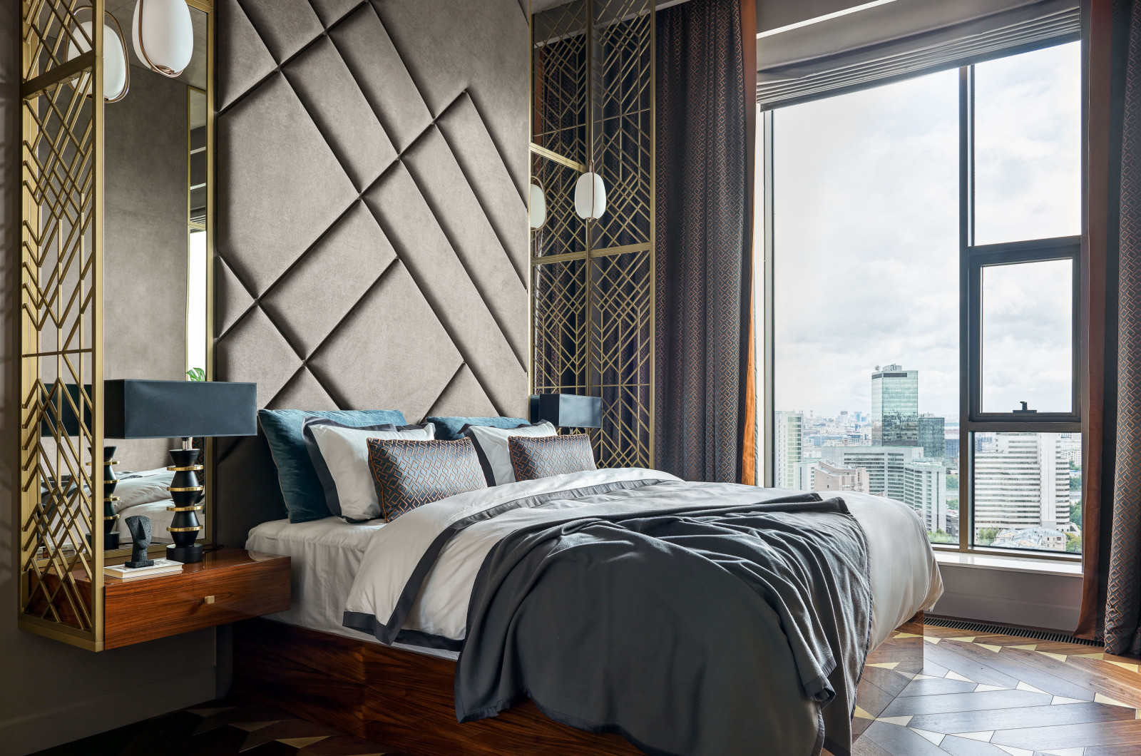 Резиденция Монэ: Огонь–интерьер с видом на Москва-сити