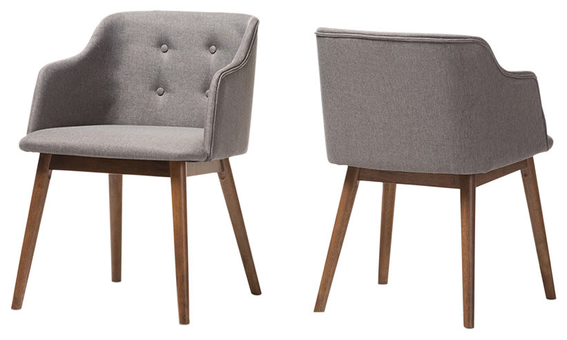 Harrison Mid Century Modern Tufted Accent Chair Set Of 2 Midcentury Dining Chairs By Hedgeapple