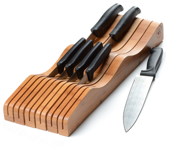 In Drawer Bamboo Knife Block Storage Organizer Asian In Drawer Bamboo Knife Block Storage Organizer Asian By Belmint